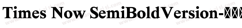 Times Now SemiBoldVersion字体转换